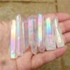 Crystal Healing~Beautiful white  Electroplating crystal original stone natural crystal ore specimen stone ornaments pendant DIY as gift