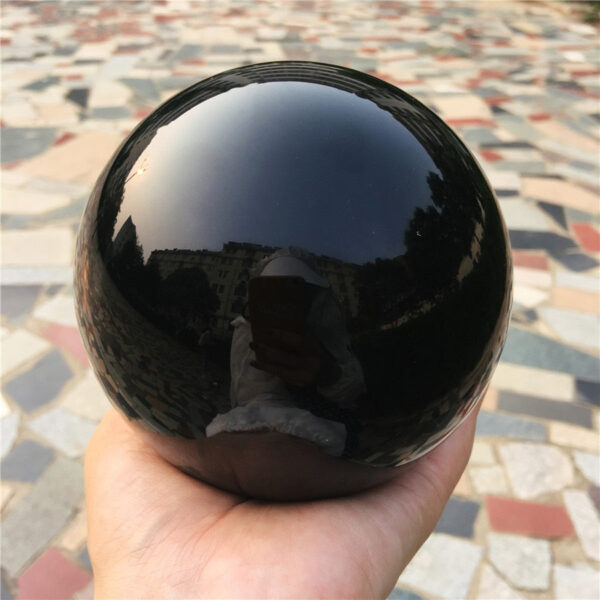 Crystal Healing~Big  Natural Black Obsidian Sphere Large Crystal Ball Healing Stone