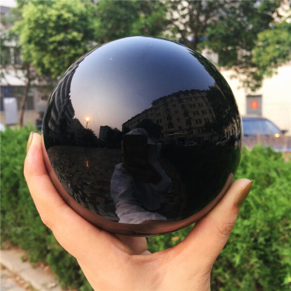 Crystal Healing~Big  Natural Black Obsidian Sphere Large Crystal Ball Healing Stone