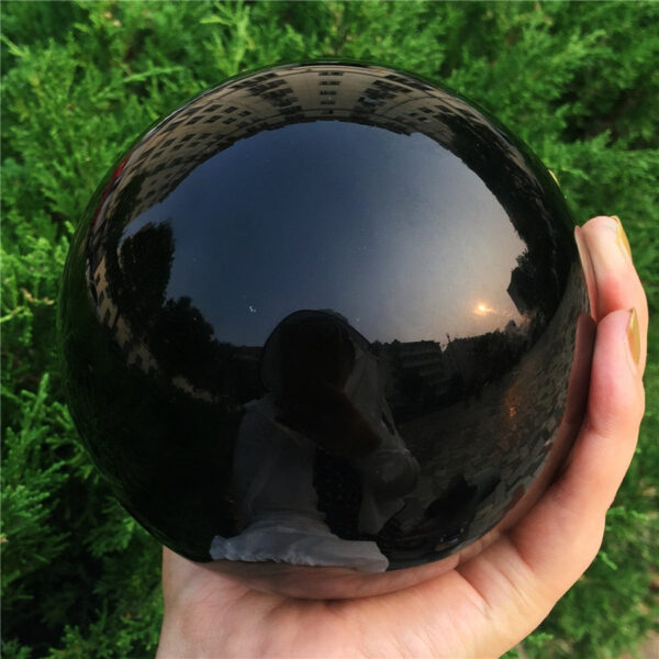 Crystal Healing~Big  Natural Black Obsidian Sphere Large Crystal Ball Healing Stone