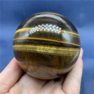 Crystal Healing~Big Yellow Healing Ball Rare Natural Tiger Eye Sphere Gift Round Handmade Crystal stone for Home Decoration 1pc