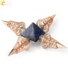Natural Stones Pyramid Decoration 4 Points Spring Cone Pendulums Energy Healing Spiritual Meditation