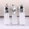 Crystal Healing~Crystals Stones Wrapped Raw Selenite Stick Wand Stone Fashion Pendant Couple Decoration DIY Gift