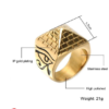 Men' Punk Egyptian Pyramid Ring Fashion Hip hop Jewelry The Eye of Horus Rings