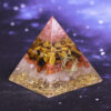Reiki Pyramid~Elite Orgone Pyramid Tiger Eye Crystal For Orgone Energy Generator Chakra Healing/Emf Protection And Meditation Yoga- Made For U