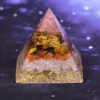 Reiki Pyramid~Elite Orgone Pyramid Tiger Eye Crystal For Orgone Energy Generator Chakra Healing/Emf Protection And Meditation Yoga- Made For U