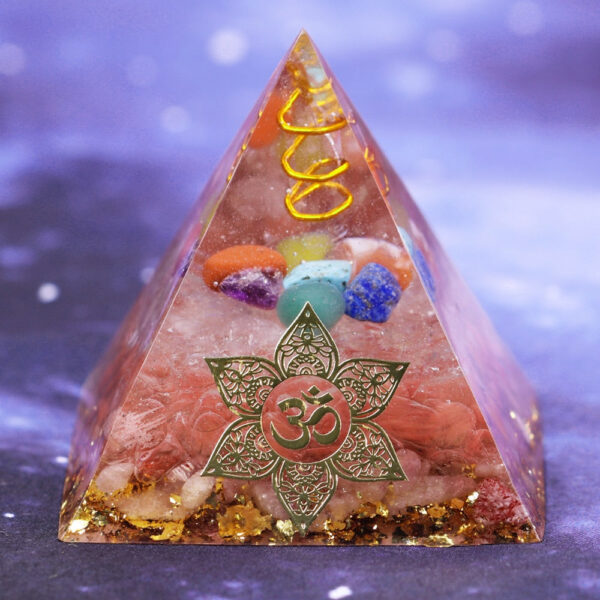 Reiki Pyramid~Energy Generator Orgone Pyramid For Emf Protection & Healing Meditation Crystal Chakra Pyramid Ornaments