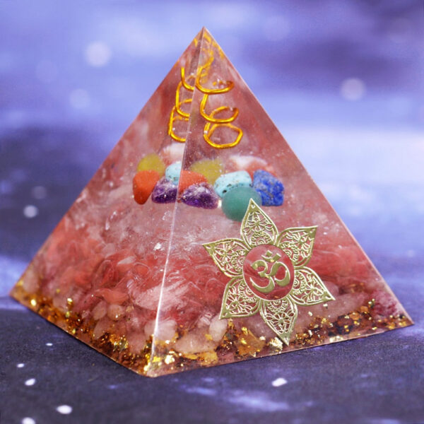 Reiki Pyramid~Energy Generator Orgone Pyramid For Emf Protection & Healing Meditation Crystal Chakra Pyramid Ornaments