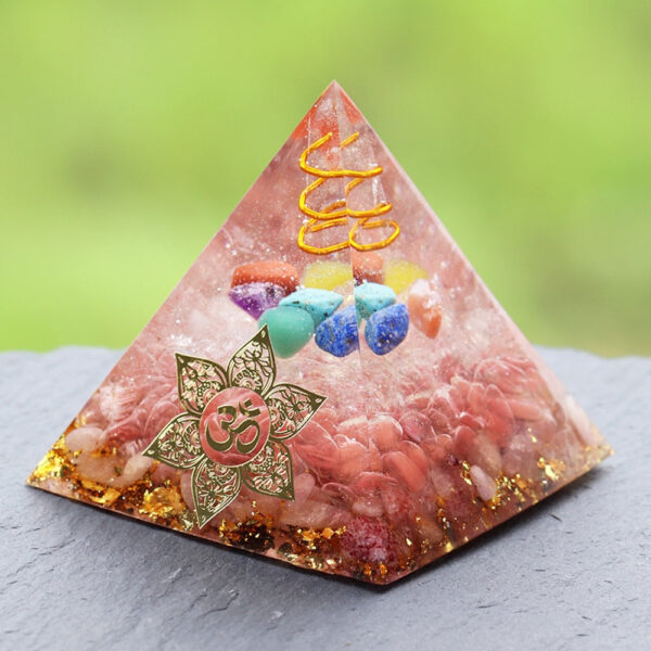 Reiki Pyramid~Energy Generator Orgone Pyramid For Emf Protection & Healing Meditation Crystal Chakra Pyramid Ornaments