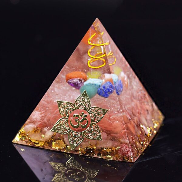 Reiki Pyramid~Energy Generator Orgone Pyramid For Emf Protection & Healing Meditation Crystal Chakra Pyramid Ornaments