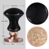 Green Aventurine Wax Seal Stamp For Wedding Invitations Envelope Crafts, Hexagonal Pointed Stone Handle With Copper Stamp Head