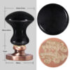 Green Aventurine Wax Seal Stamp For Wedding Invitations Envelope Crafts, Hexagonal Pointed Stone Handle With Copper Stamp Head