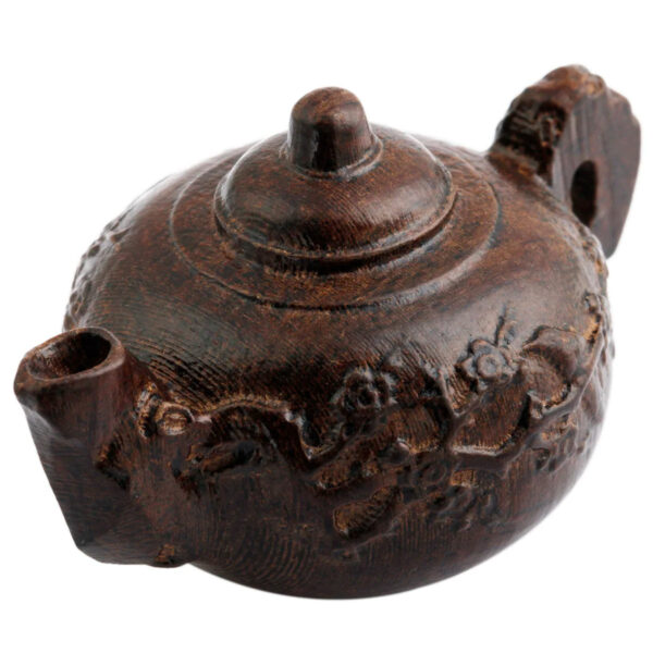 Reiki Teapot Ornaments With Wooden Stand Figurines For Luck Wealth Room Decor Home Decoration