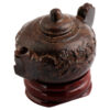 Reiki Teapot Ornaments With Wooden Stand Figurines For Luck Wealth Room Decor Home Decoration