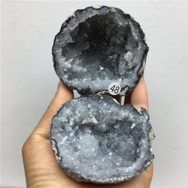 Natural Quartz Aura Agate Geode Clusters Jewelry Box