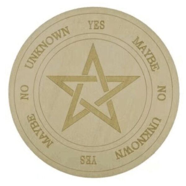 15cm disc wooden pendulum plate moon gold divination energy carving board healing meditation  decoration metaphysical altar - Avsso