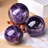 Natural Dream Amethyst Ball Polished Globe Massaging Ball Reiki Healing