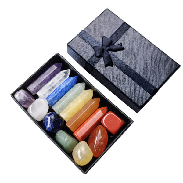 14pcs/Set Reiki Natural Chakra Stones Irregular Polishing Rock Yoga Mineral Energy Healing Quartz Crystal Wand Home Decoration