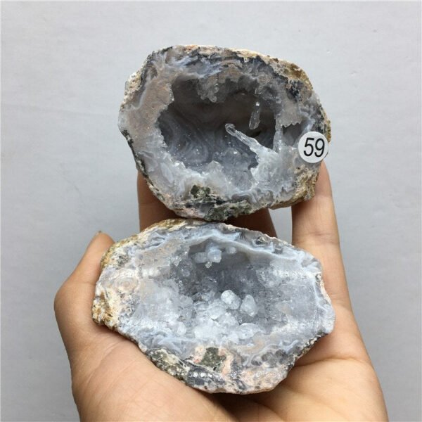 Natural Quartz Aura Agate Geode Clusters Jewelry Box