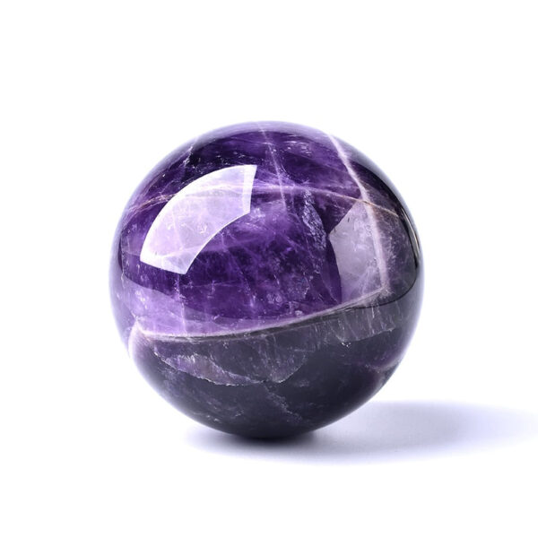 Natural Dream Amethyst Ball Polished Globe Massaging Ball Reiki Healing