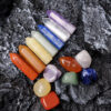 14pcs/Set Reiki Natural Chakra Stones Irregular Polishing Rock Yoga Mineral Energy Healing Quartz Crystal Wand Home Decoration