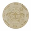 15cm disc wooden pendulum plate moon gold divination energy carving board healing meditation  decoration metaphysical altar - Avsso