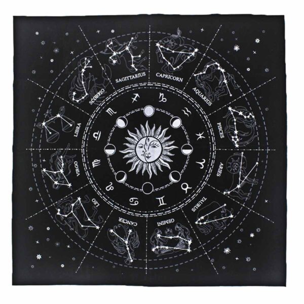 Altar Cloth~High Quality 50.5x50.5cm Tarot Tablecloth Triple Moon Pentagram Pagan Altar Tarot Cloth Flannel For Board Game Entertainment