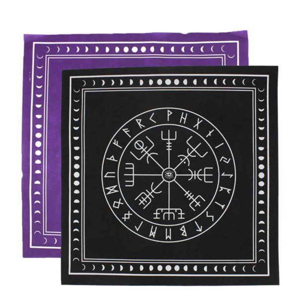 Altar Cloth~High Quality 50.5x50.5cm Tarot Tablecloth Triple Moon Pentagram Pagan Altar Tarot Cloth Flannel For Board Game Entertainment