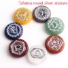 Crystal Set~High Quality Set of 7 Chakra Stones Symbols Stone Set Palm Natural Stone Crystal Gemstones Fengshui Decor Reiki Healing