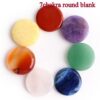 Crystal Set~High Quality Set of 7 Chakra Stones Symbols Stone Set Palm Natural Stone Crystal Gemstones Fengshui Decor Reiki Healing