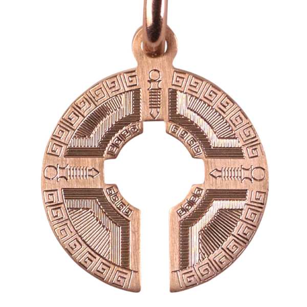 Focused Intention Mala Flower of Life Pendant Rose Gold 1" HighChi Healing Pendant