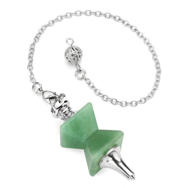 Natural Gnergy Gemstone~ Energy Tower Natural Healing Pendulums Stone Green Aventurine Pendant Pendulum Dowsing Stone Chakra Jewelry