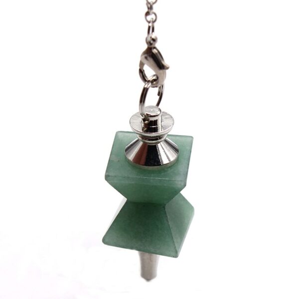 Natural Gnergy Gemstone~ Energy Tower Natural Healing Pendulums Stone Green Aventurine Pendant Pendulum Dowsing Stone Chakra Jewelry