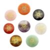 Natural Gnergy Gemstone~ Natural Healing Crystal Quartz Carve Rune Stone Pendant Round Chakra Flower of Life metatrone's cube Reiki Stone Pendants