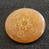 Natural Gnergy Gemstone~ Natural Healing Crystal Quartz Carve Rune Stone Pendant Round Chakra Flower of Life metatrone's cube Reiki Stone Pendants