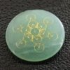 Natural Gnergy Gemstone~ Natural Healing Crystal Quartz Carve Rune Stone Pendant Round Chakra Flower of Life metatrone's cube Reiki Stone Pendants