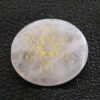 Natural Gnergy Gemstone~ Natural Healing Crystal Quartz Carve Rune Stone Pendant Round Chakra Flower of Life metatrone's cube Reiki Stone Pendants