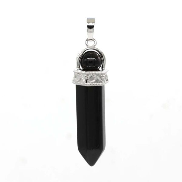 Natural Gnergy Gemstone~ Natural Healing Crystal Quartz Pendulums Amethysts Black Agates Hexagon Prism Srone Pendant Pendulum Chakra Jewelry