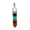 Natural Gnergy Gemstone~ Natural Healing Crystal Quartz Pendulums Amethysts Black Agates Hexagon Prism Srone Pendant Pendulum Chakra Jewelry
