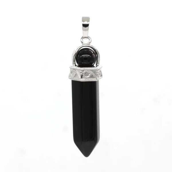 Natural Gnergy Gemstone~ Natural Healing Crystal Quartz Pendulums Amethysts Black Agates Hexagon Prism Srone Pendant Pendulum Chakra Jewelry