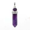 Natural Gnergy Gemstone~ Natural Healing Crystal Quartz Pendulums Amethysts Black Agates Hexagon Prism Srone Pendant Pendulum Chakra Jewelry