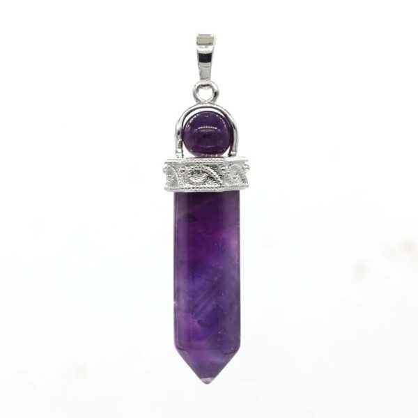 Natural Gnergy Gemstone~ Natural Healing Crystal Quartz Pendulums Amethysts Black Agates Hexagon Prism Srone Pendant Pendulum Chakra Jewelry