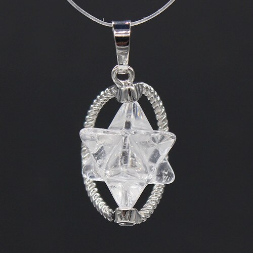Natural Gnergy Gemstone~ Natural Merkaba Stones Pendants Healing Rock Crystal  Lapis Lazuli Reiki Stone Pendant For Meditation Jewelry