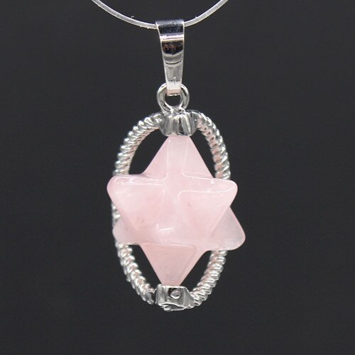 Natural Gnergy Gemstone~ Natural Merkaba Stones Pendants Healing Rock Crystal  Lapis Lazuli Reiki Stone Pendant For Meditation Jewelry