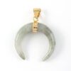 Natural Gnergy Gemstone~ Light Yellow Gold Color Labradorite Rose Pink Quartz Purple Amethysts Pendant Crescent Moon Lapis Lazuli Jewelry