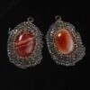 Natural Gnergy Gemstone~ Special Design Mixed Quartz Stone Ellipse Inlay Rhinestone Vintage Pendant Charm Jewelry