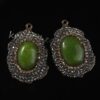 Natural Gnergy Gemstone~ Special Design Mixed Quartz Stone Ellipse Inlay Rhinestone Vintage Pendant Charm Jewelry