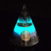 Reiki Pyramid~Luminous Orgonite Pyramid Amethystine With Copper Luminous Pyramid Chakra Energy Handmade Orgonite Resin Decorative Craft Jewelr