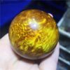 Crystal Healing~NEW 50mm beautiful gold sea willow coral sphere ball specimen healing Home decoration 1pcs