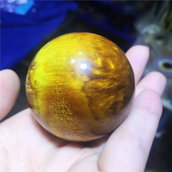 Crystal Healing~NEW 50mm beautiful gold sea willow coral sphere ball specimen healing Home decoration 1pcs